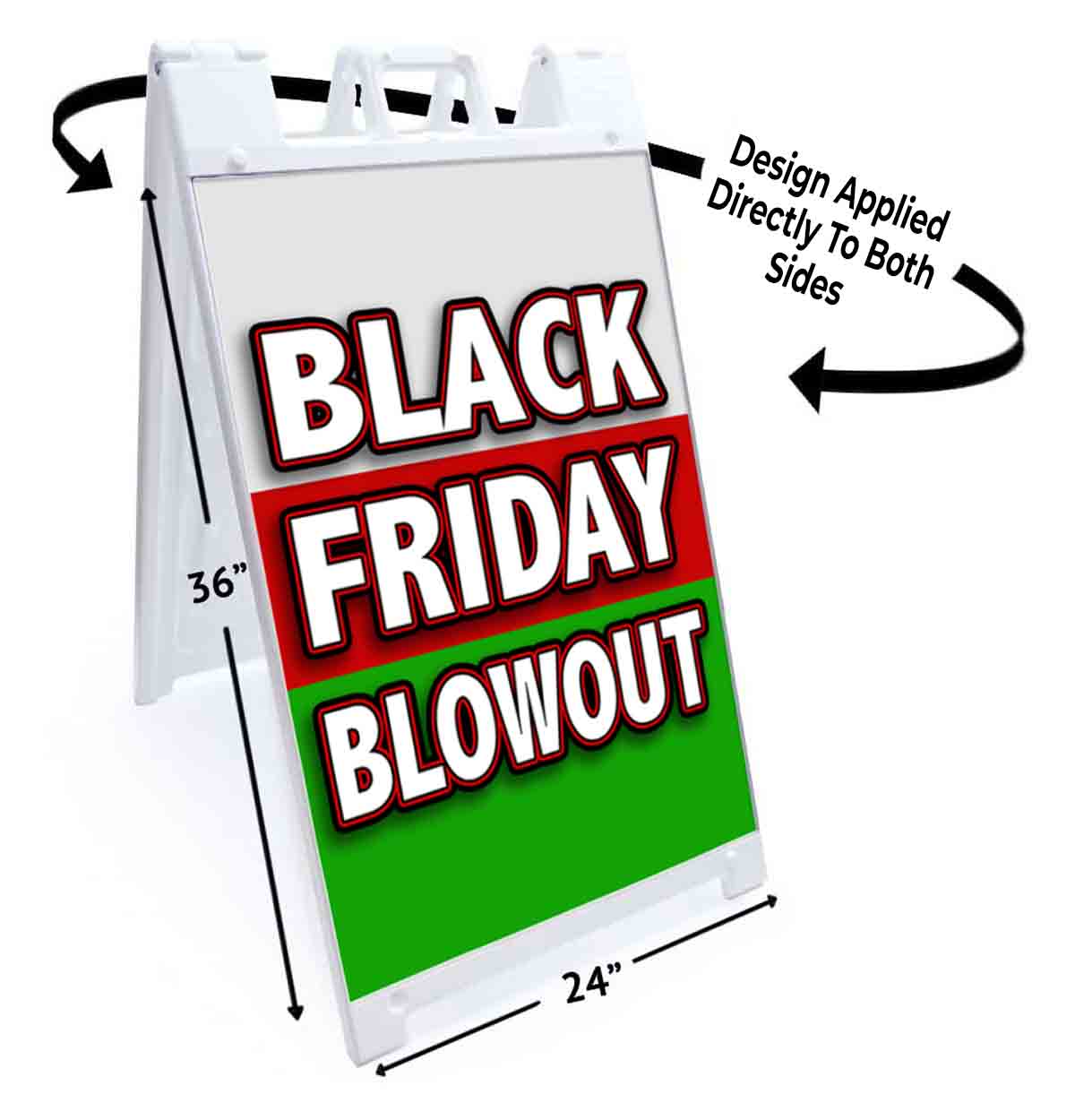 BLACK FRIDAY BLOWOUT Signicade 24×36 Aframe Sidewalk Sign Banner Decal