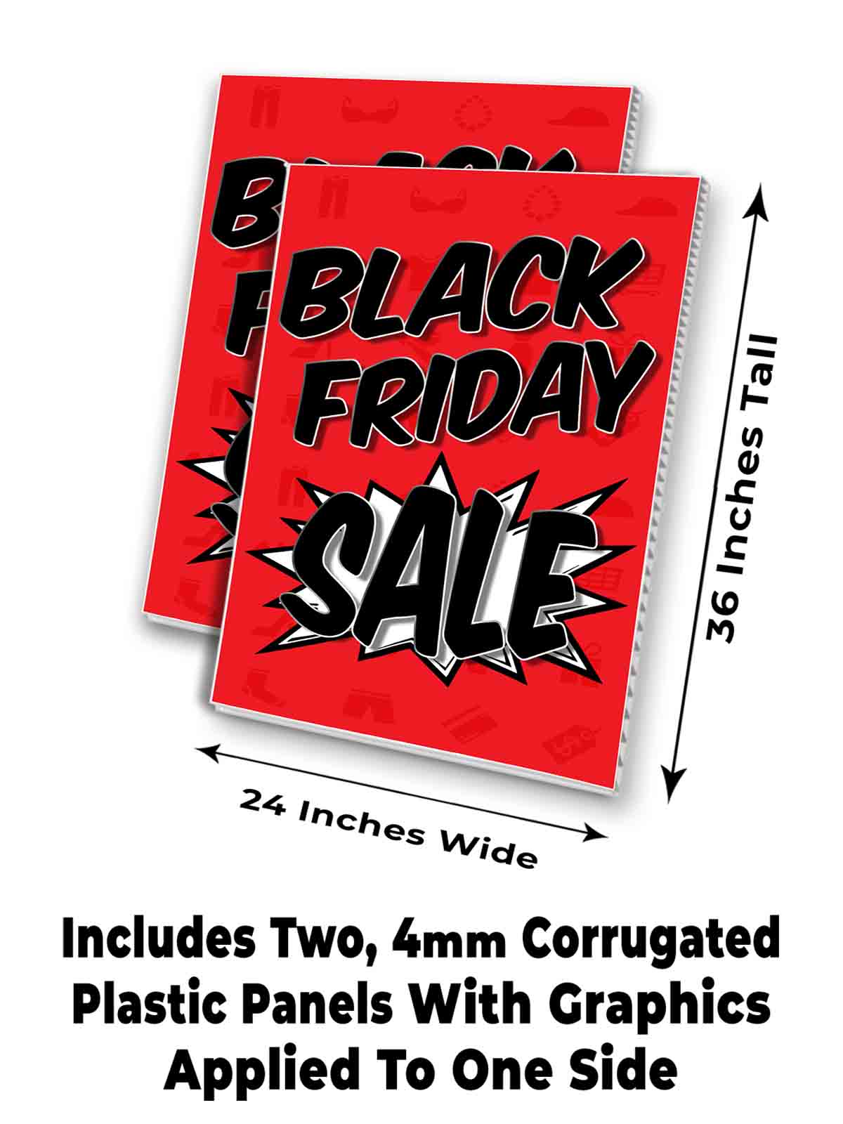BLACK FRIDAY SALE Signicade 24x36 Aframe Sidewalk Sign Banner Decal CLEARANCE - Picture 7 of 9