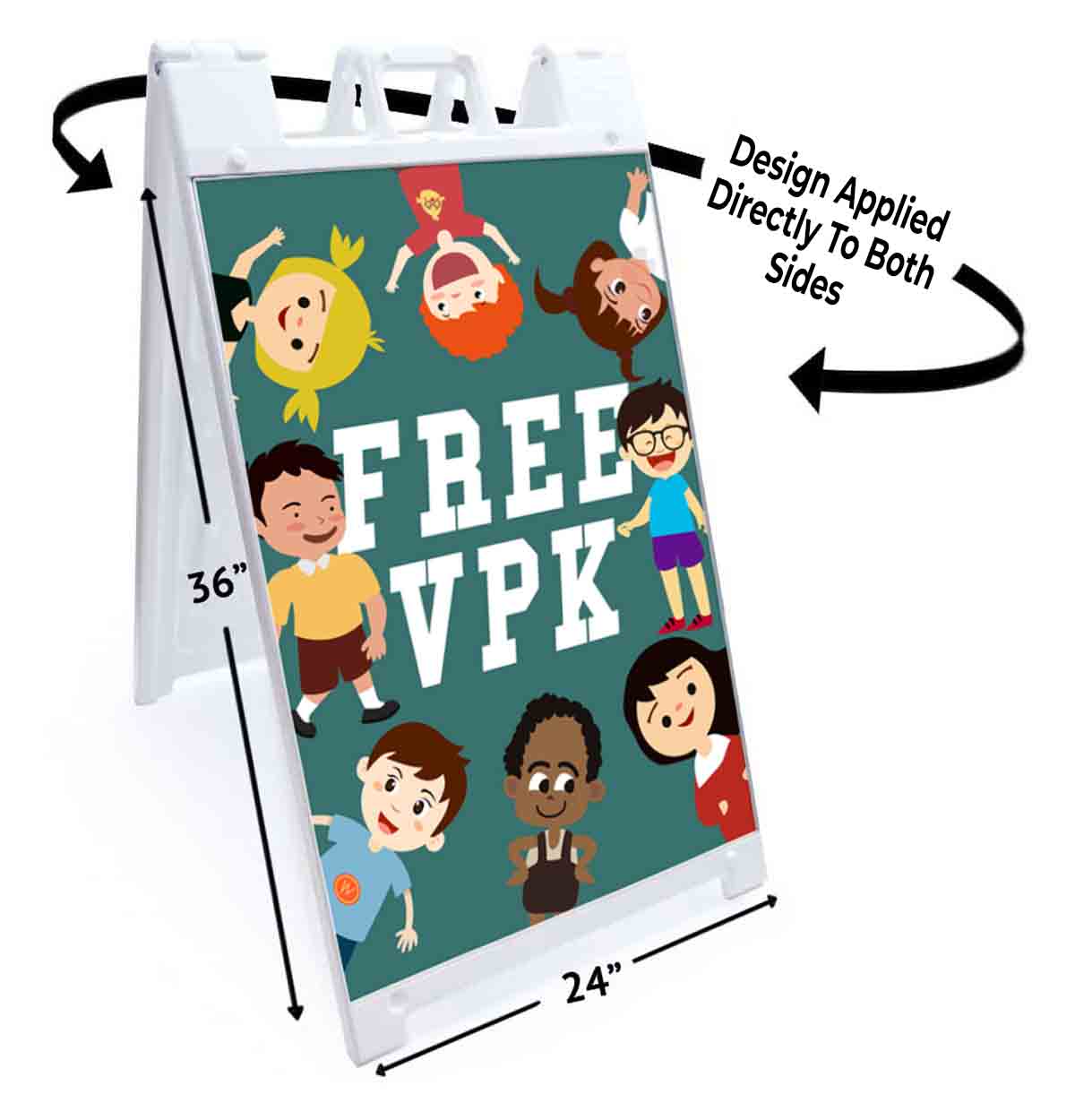 FREE VPK Signicade 24×36 Aframe Sidewalk Sign Banner Decal SCHOOL