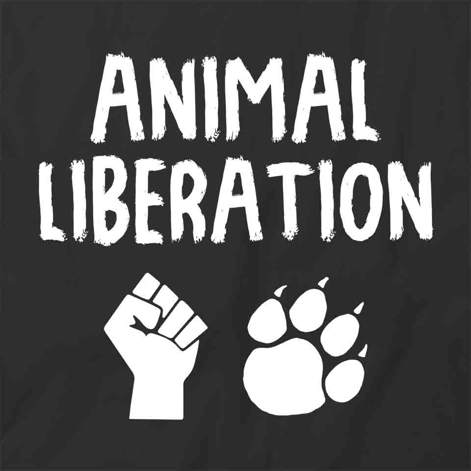 Animal Liberation – Maglietta Uomo In 100% Cotone – Girocollo, Manica Corta